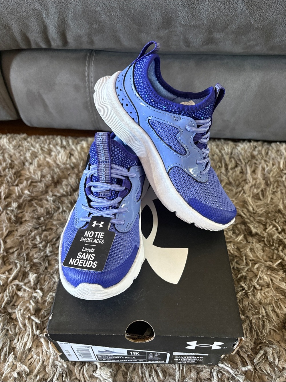 Under Armour Girls Infinity No Tie Sneakers